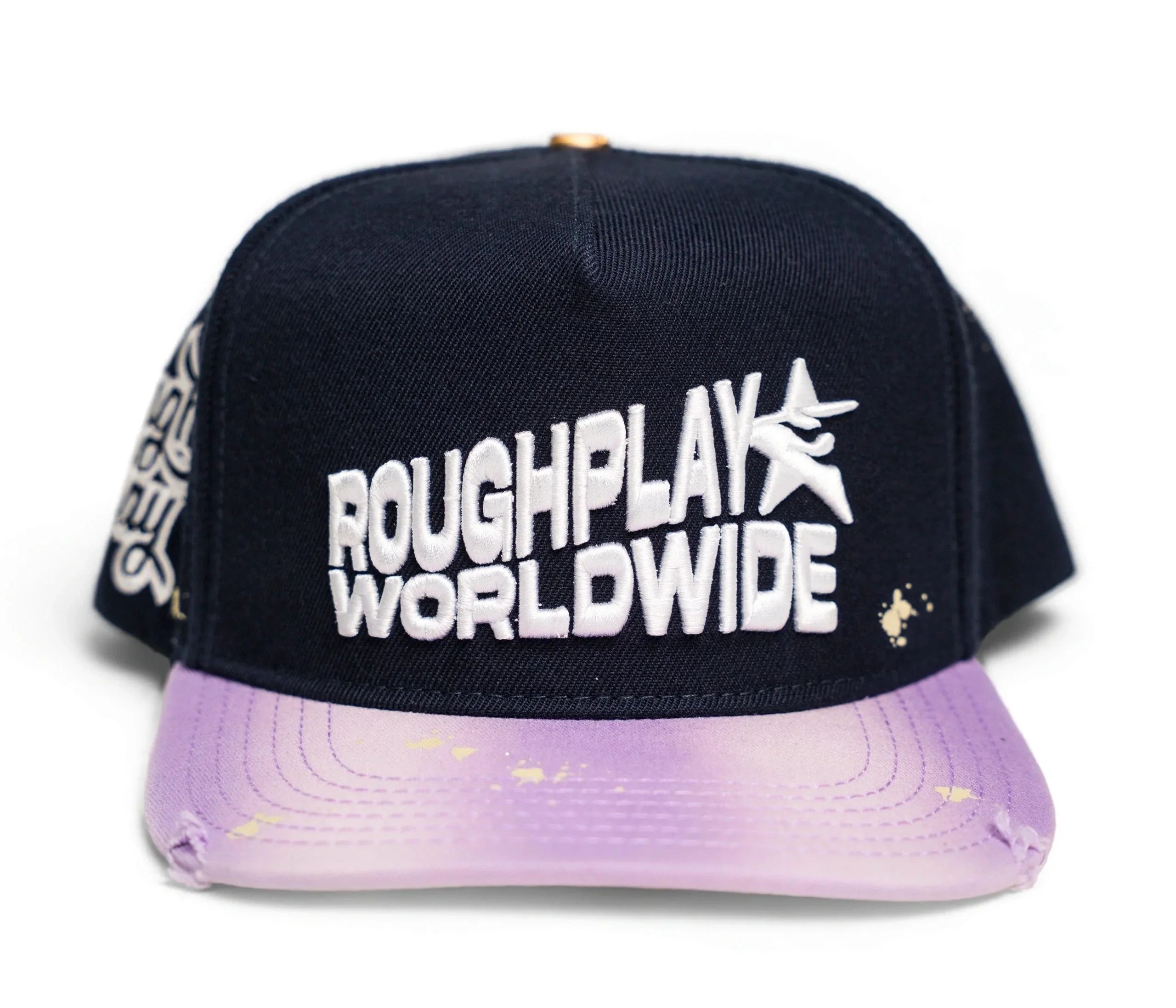 Men's Rough Play Worldwide Snapback Hat Navy/Purple worldwide-nvyprp