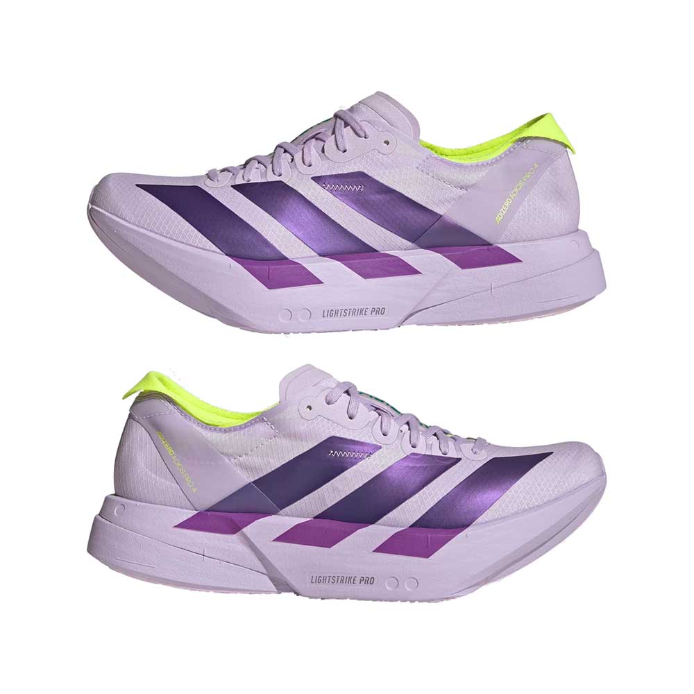 Women's Adizero Adios Pro 4 - Purple Tint/Solar Purple/Signal Green - Regular (B)