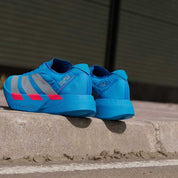 Men's Adizero Adios Pro 4 Running Shoe - Solar Blue/Silver Metallic/Lucid Red - Regular (D)