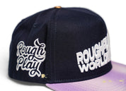 Men's Rough Play Worldwide Snapback Hat Navy/Purple worldwide-nvyprp