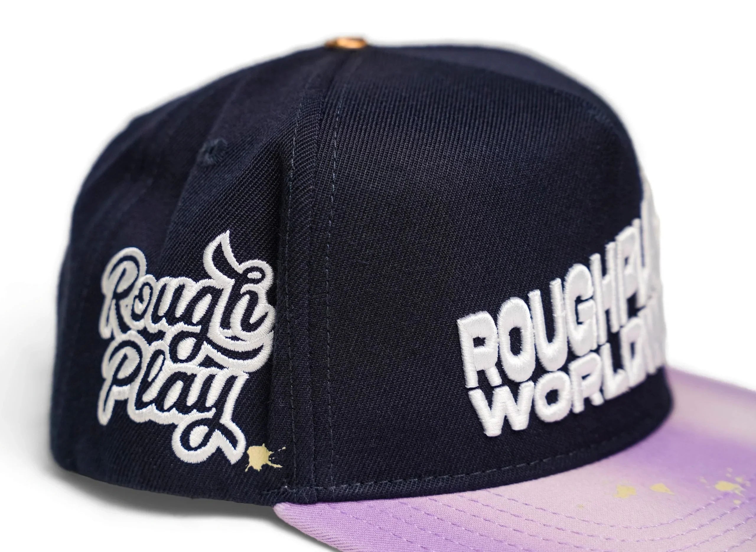 Men's Rough Play Worldwide Snapback Hat Navy/Purple worldwide-nvyprp