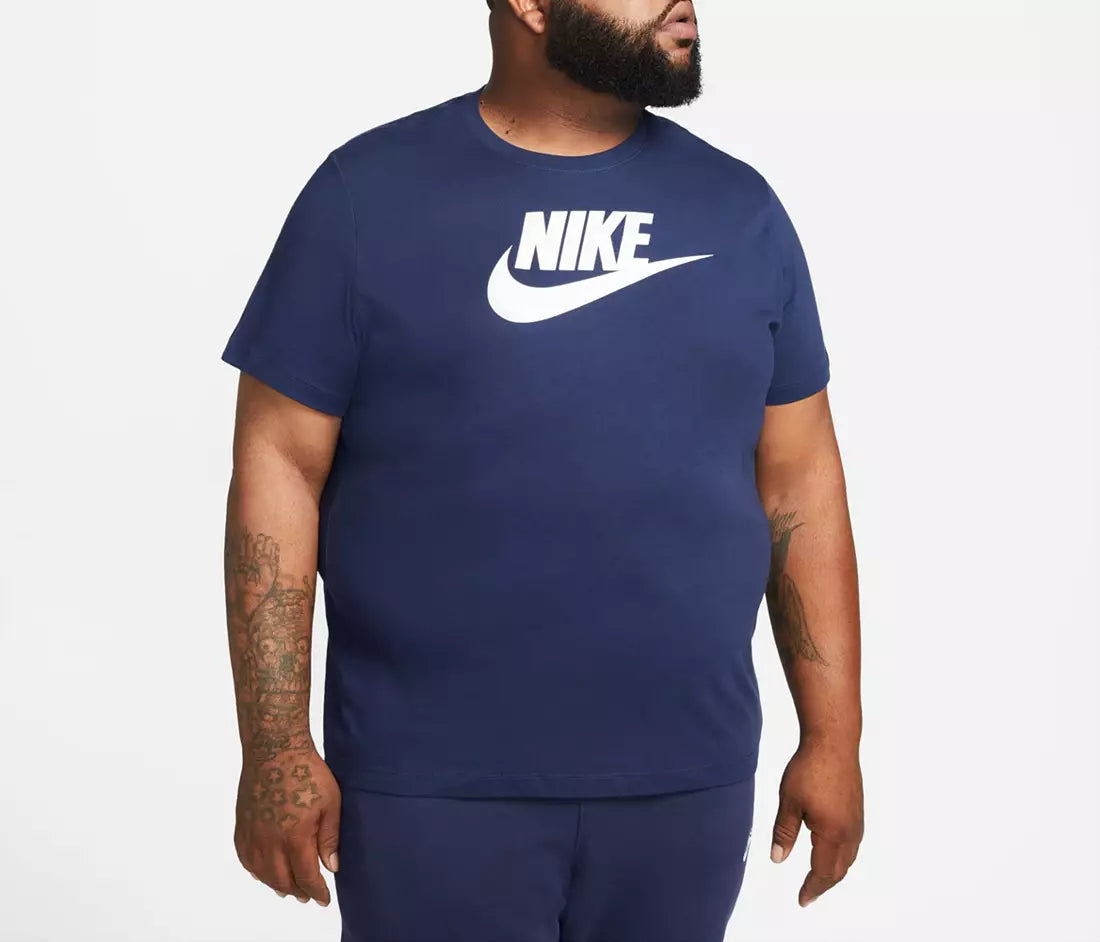 Nike Men's Sportswear Icon Futura Graphic T-Shirt AR5004-411 Midnight Navy/White