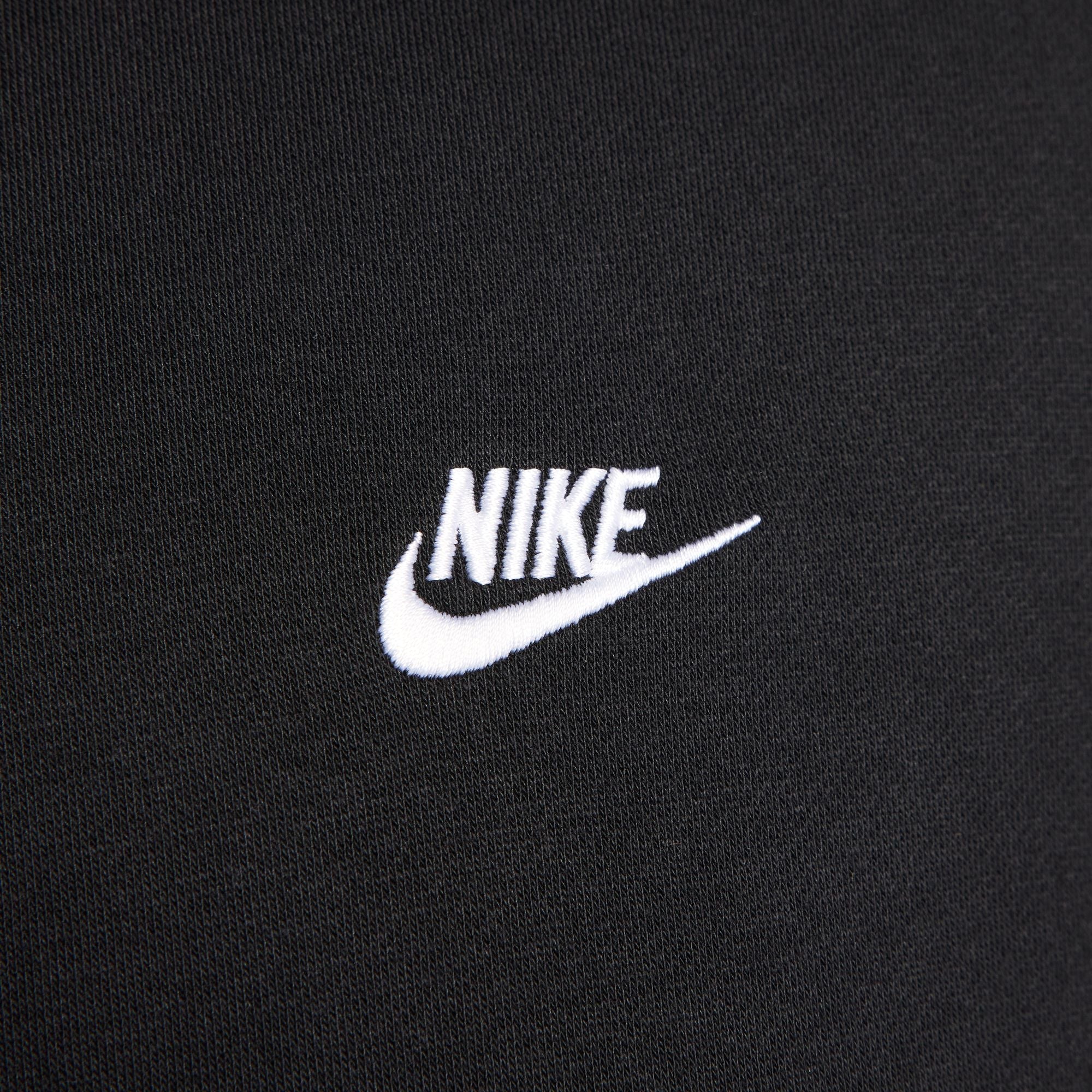Men's Nike Club Pullover Fleece Hoodie - Black/White