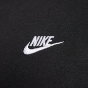 Men's Nike Club Full-Zip Fleece Hoodie - Black/White