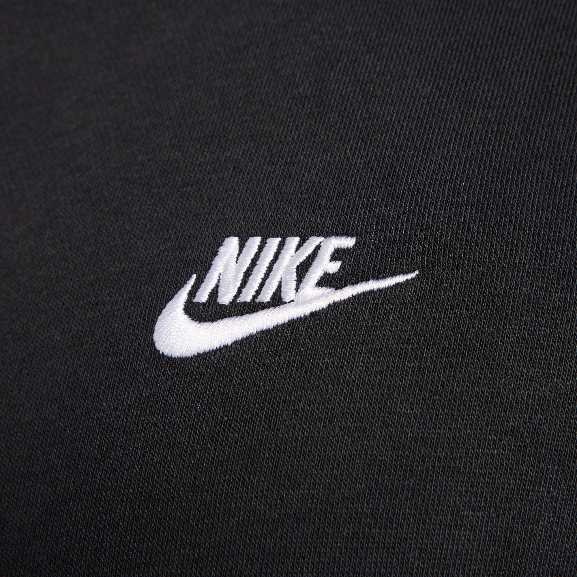 Men's Nike Club Full-Zip Fleece Hoodie - Black/White