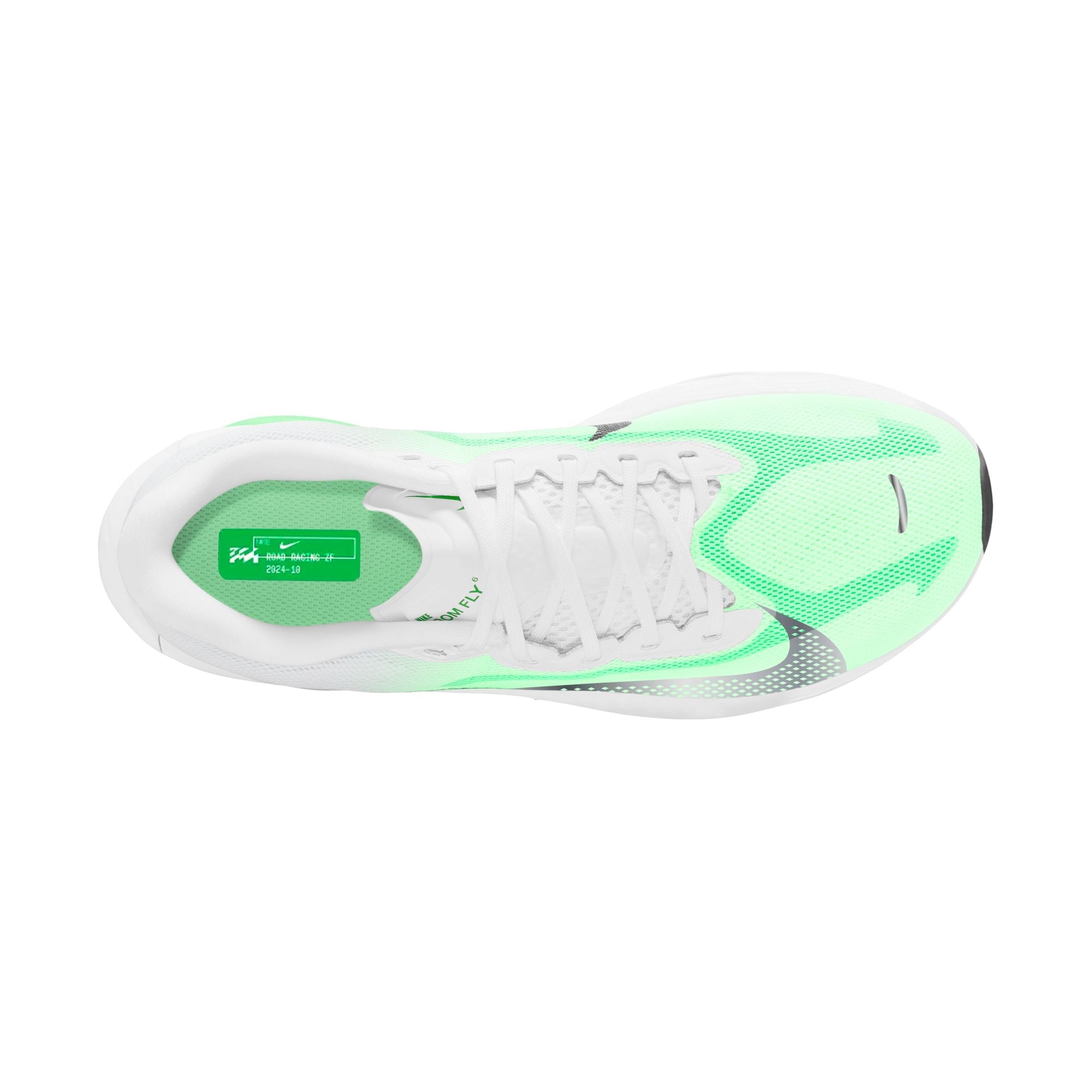 Women’s Zoom Fly 6 (107 - White/Metallic Silver-Illusion Green)