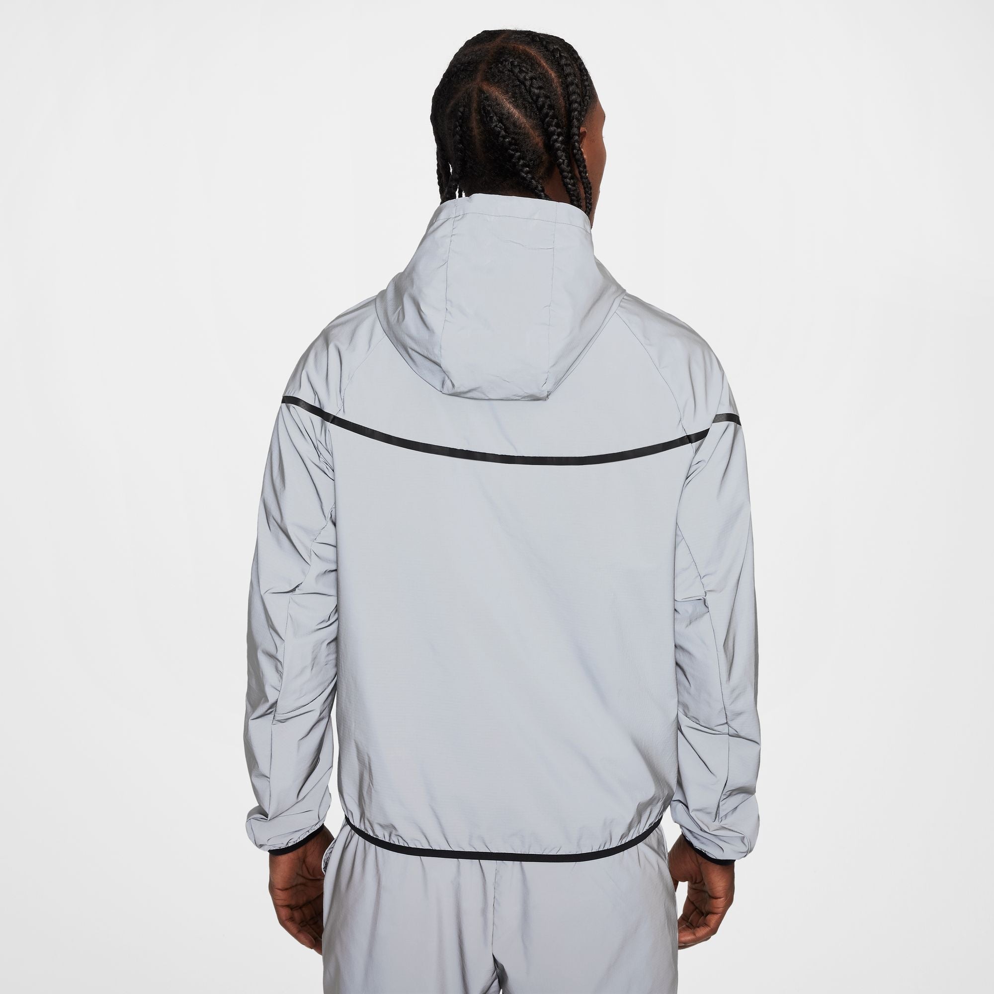 Men's Nike Tech Woven Reflective Jacket - Reflect Silver/Black
