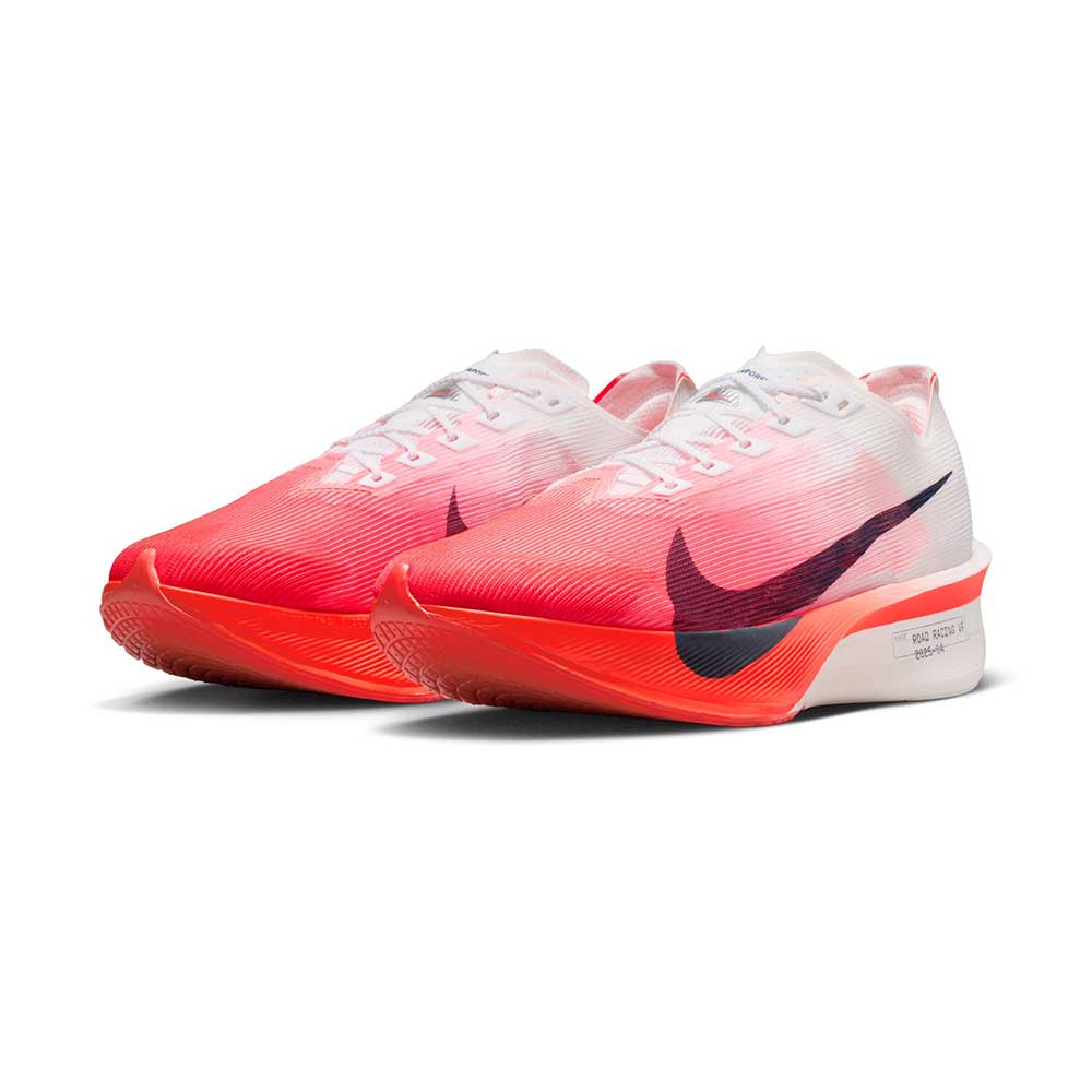 Men's Nike Vaporfly 4 Running Shoe - White/Midnight Navy/Bright Crimson - Regular (D)