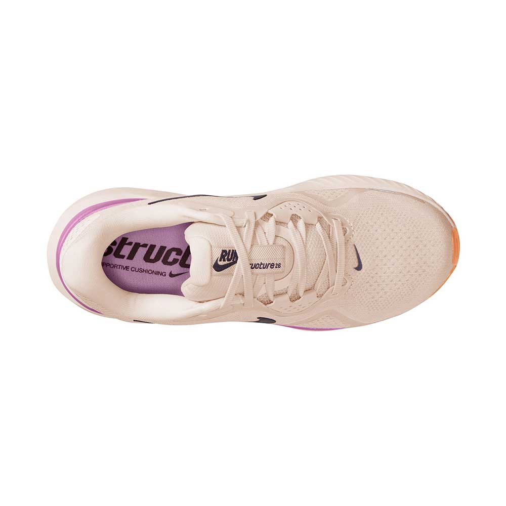 Women's Nike Structure 26 Running Shoe - Chalk/Tattoo/Light Magenta/Orange Pulse - Regular (B)
