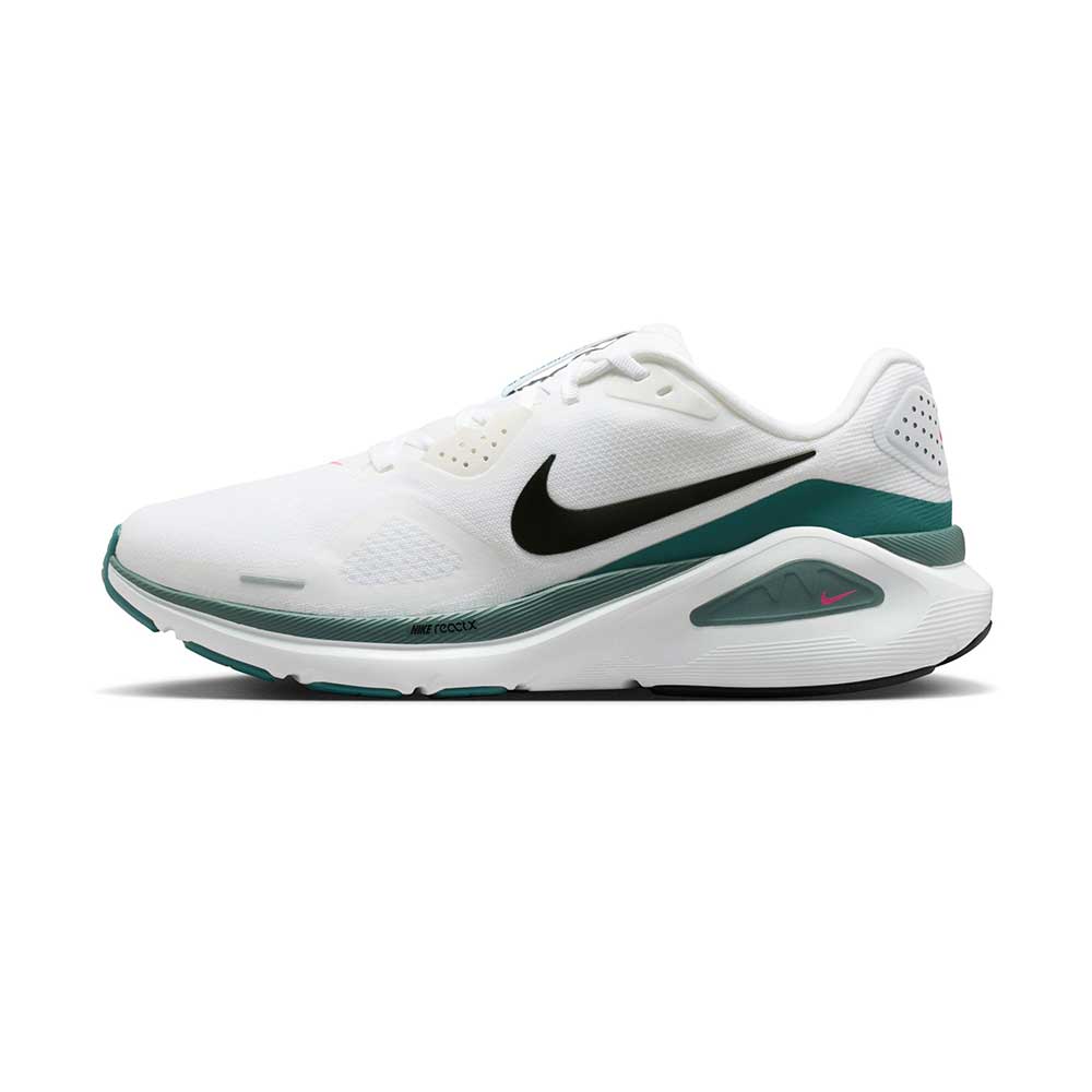 Men's Nike Structure 26 Running Shoe - White/Black/Mineral Slate/Hyper Pink - Regular (D)