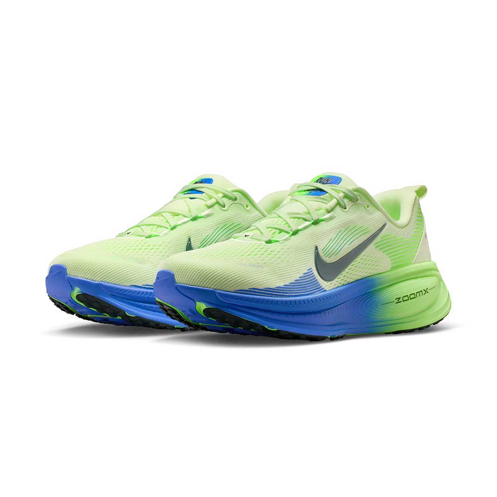 Men's  Nike Vomero 18 Running Shoe - White/Black Spruce/Volt Tint/Sapphire - Regular (D)