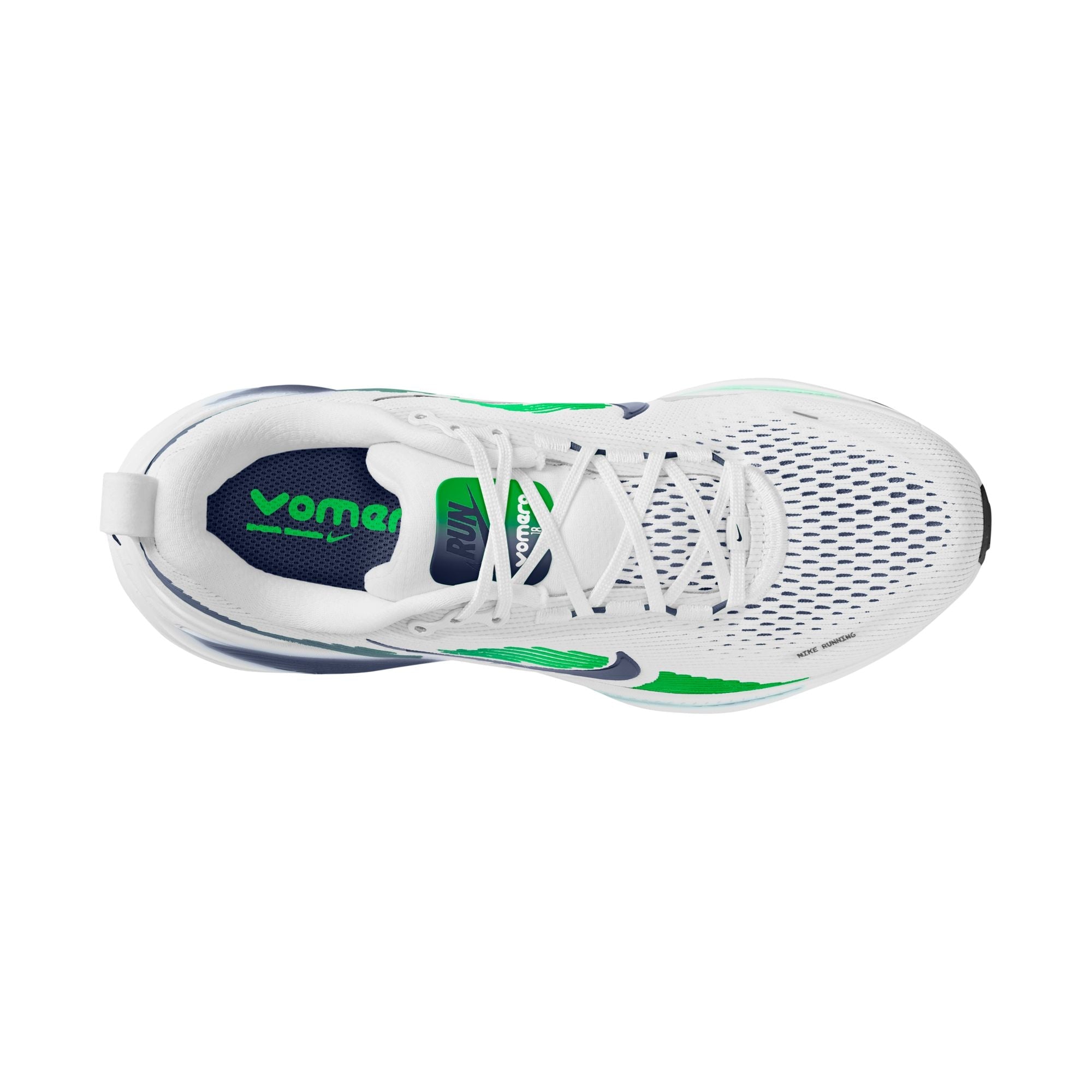 Men's Vomero 18 (115 - White/Midnight Nay-Green Spark)