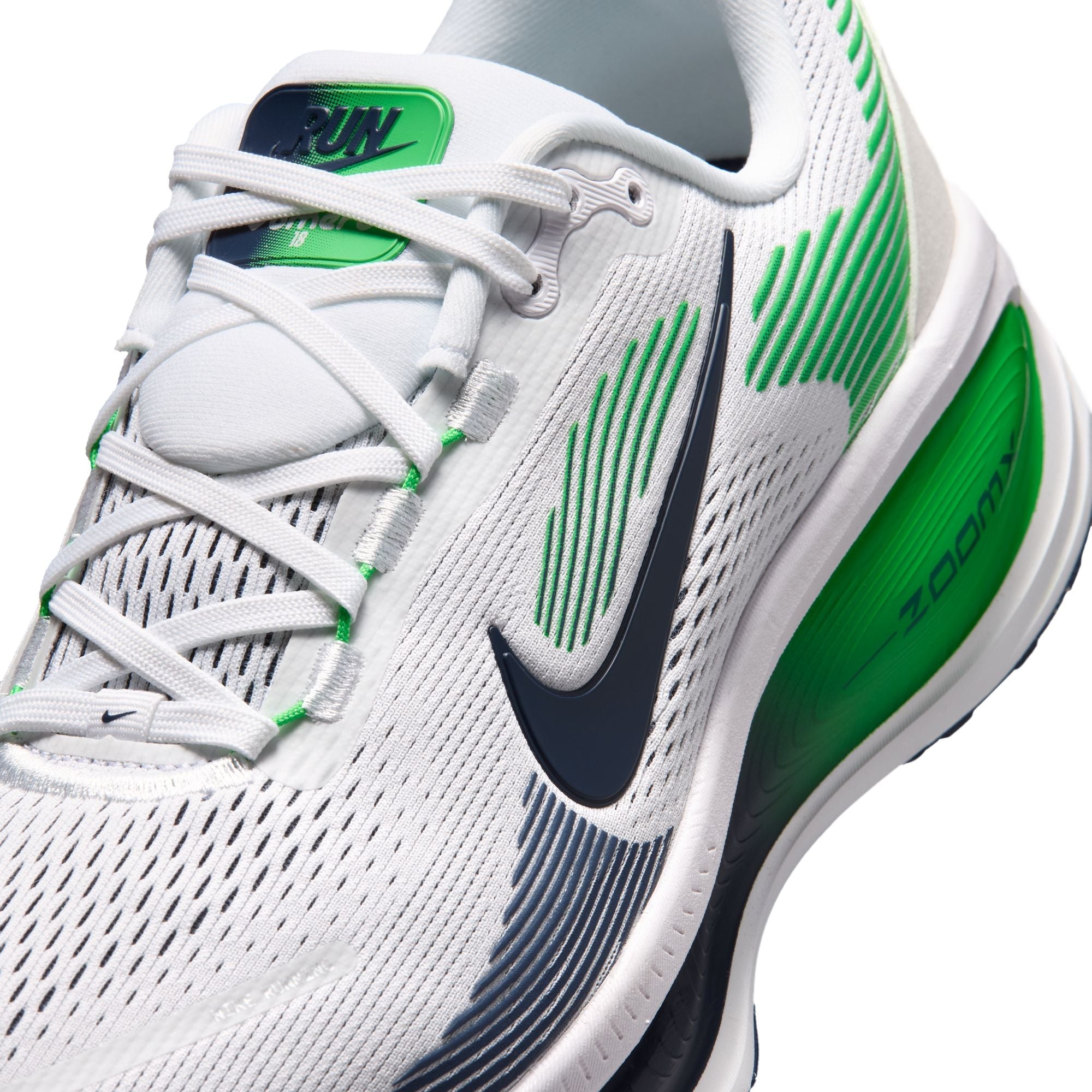 Men's Vomero 18 (115 - White/Midnight Nay-Green Spark)