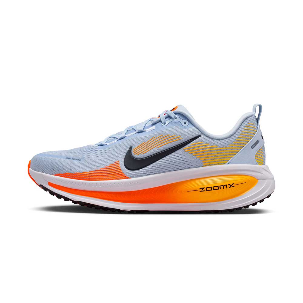 Men's Nike Vomero 18 Running Shoe- Hydrogen Blue/Black/Laser Orange - Regular (D)