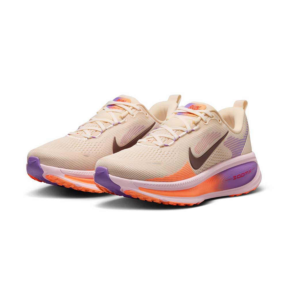 Women's Nike Vomero 18 Running Shoe - Chalk/Tattoo/Pink Foam/Bright Violet - Regular (B)