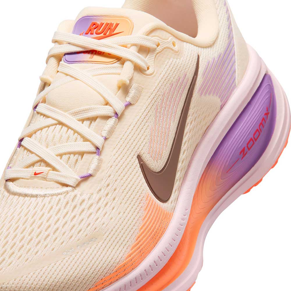 Women's Nike Vomero 18 Running Shoe - Chalk/Tattoo/Pink Foam/Bright Violet - Regular (B)