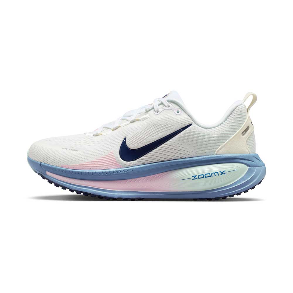 Women's Nike Vomero 18 Running Shoe - White/Midnight Navy/Work Blue - Regular (B)