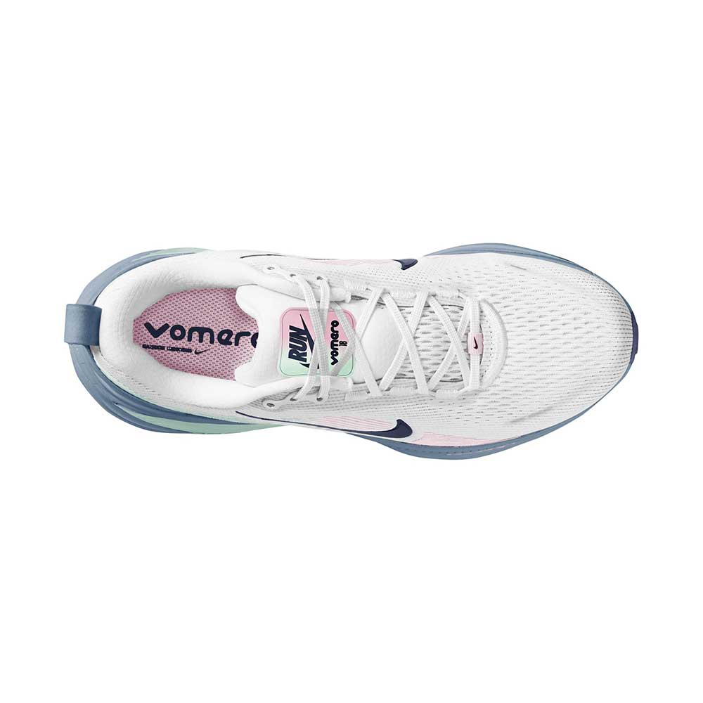 Women's Nike Vomero 18 Running Shoe - White/Midnight Navy/Work Blue - Regular (B)