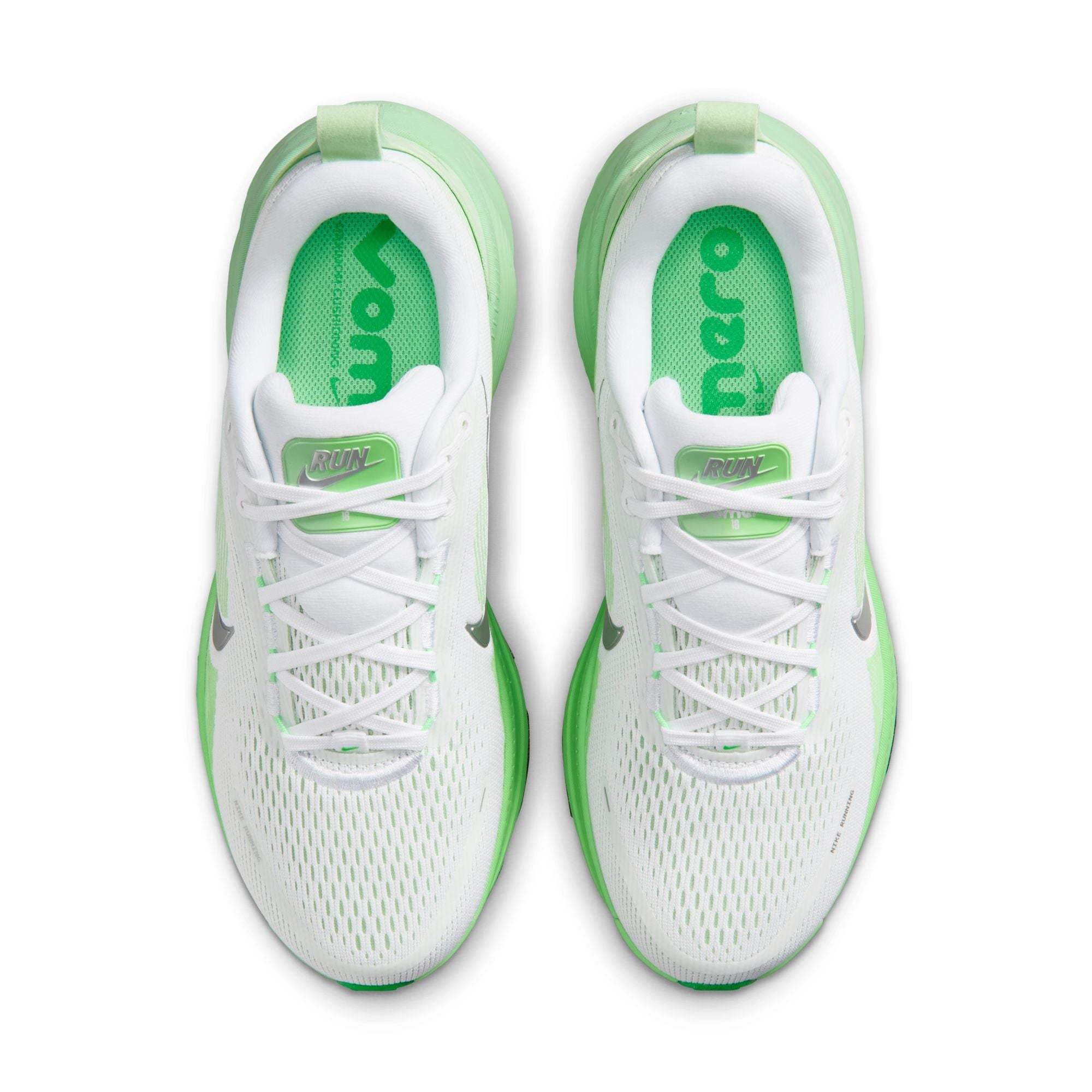 Women's Vomero 18 (117 - White/Metallic Silver-Illusion Green)