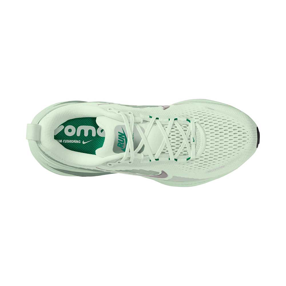Women's Nike Vomero 18 Running Shoe - Barely Green/Metallic Silver/Steam - Regular (B)