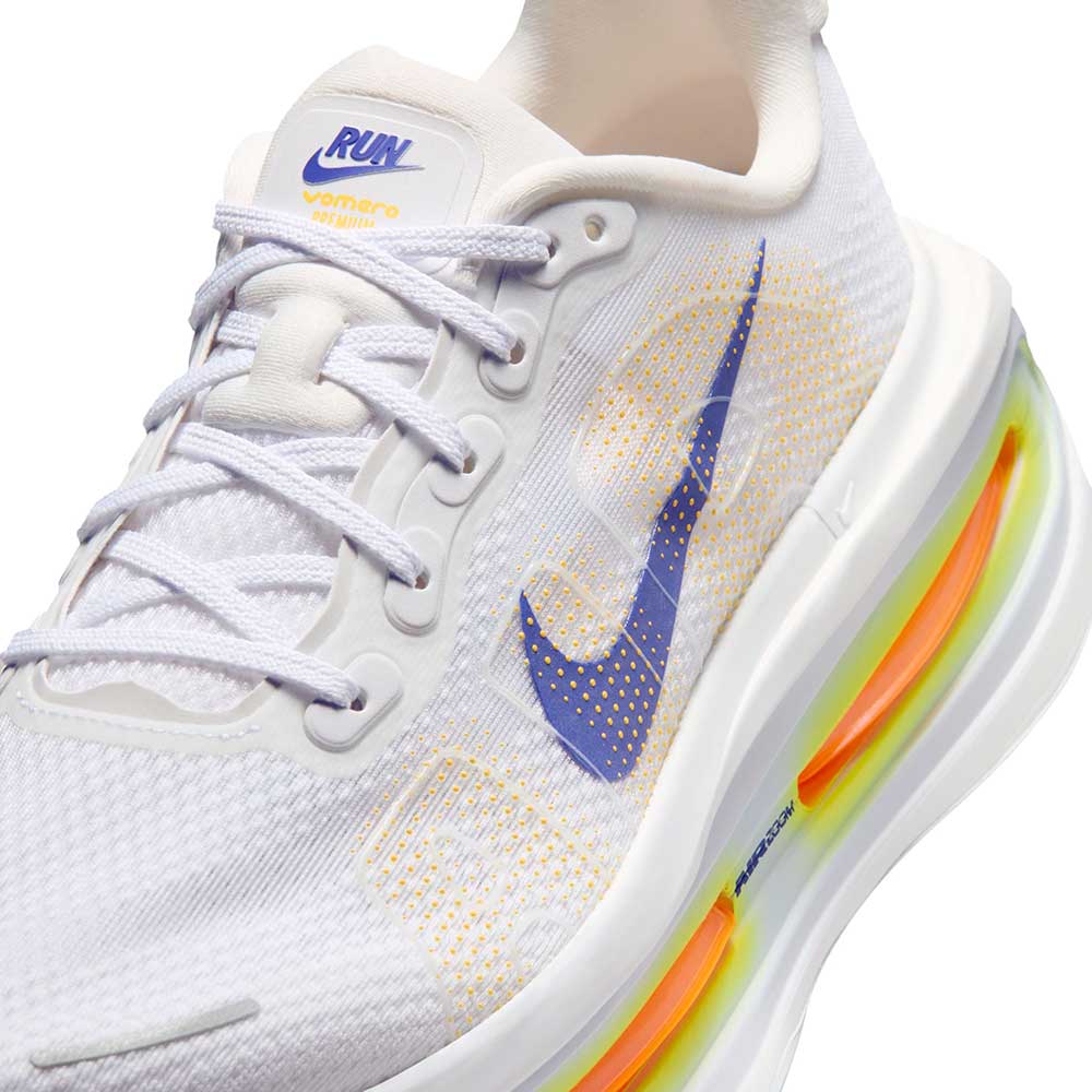 Men's Nike Vomero Premium Running Shoe- White/Lapis/Total Orange/Laser Orange - Regular (D)