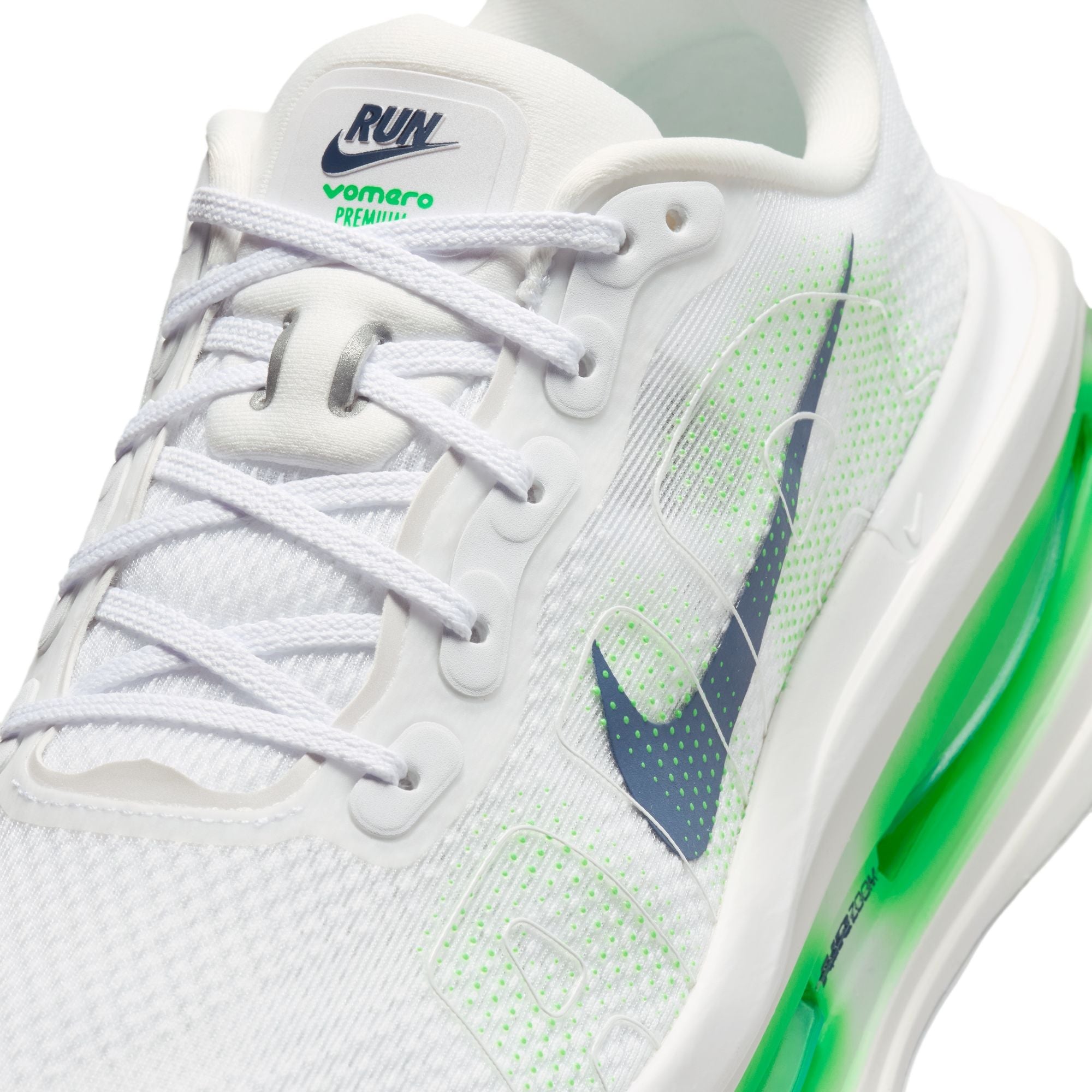 Men's Vomero Premium (102 - White/Midnight Navy-Green Spark)