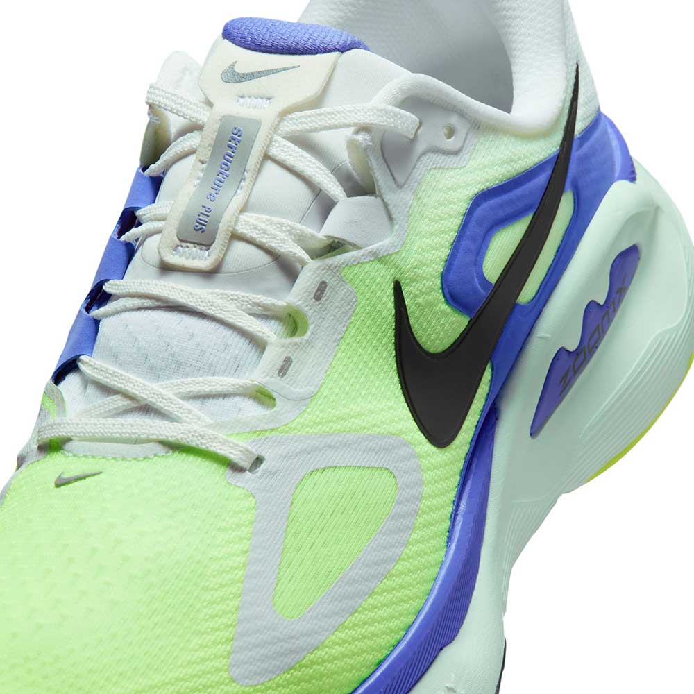 Men's Nike Structure Plus Running Shoe - White/Black Spruce/Volt Ice/Barely Green - Regular (D)