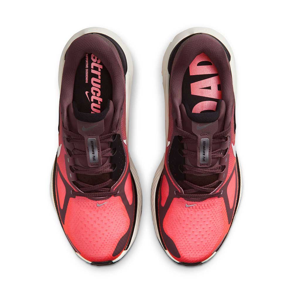 Women's Nike Structure Plus Running Shoe - Tattoo/Silver/Hot Lava/Black - Regular (B)