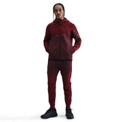 Men's Nike Tech Fleece Windrunner Full-Zip Jacket - Dark Team Red/Burgundy Crush-Black