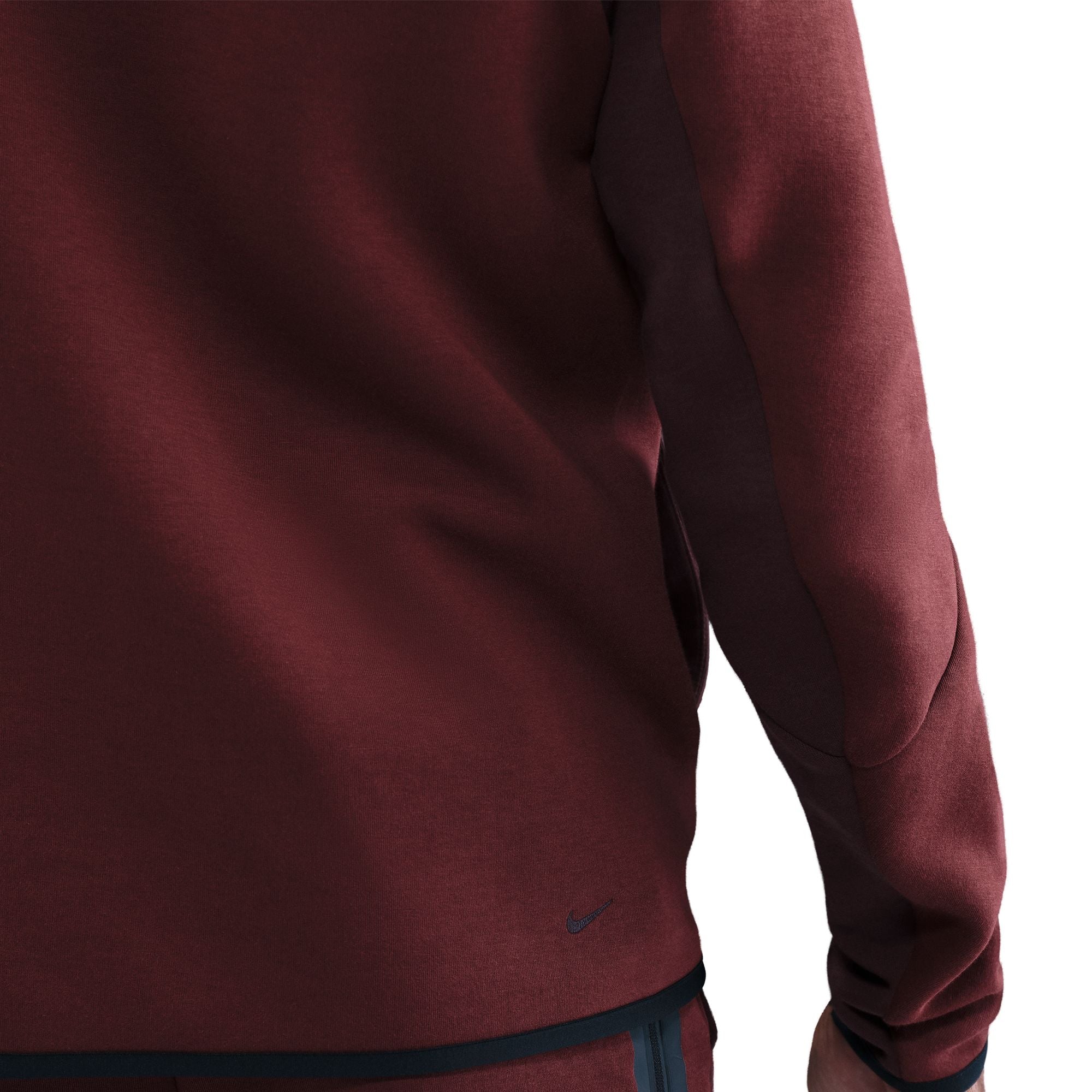 Men's Nike Tech Fleece Windrunner Full-Zip Jacket - Dark Team Red/Burgundy Crush-Black
