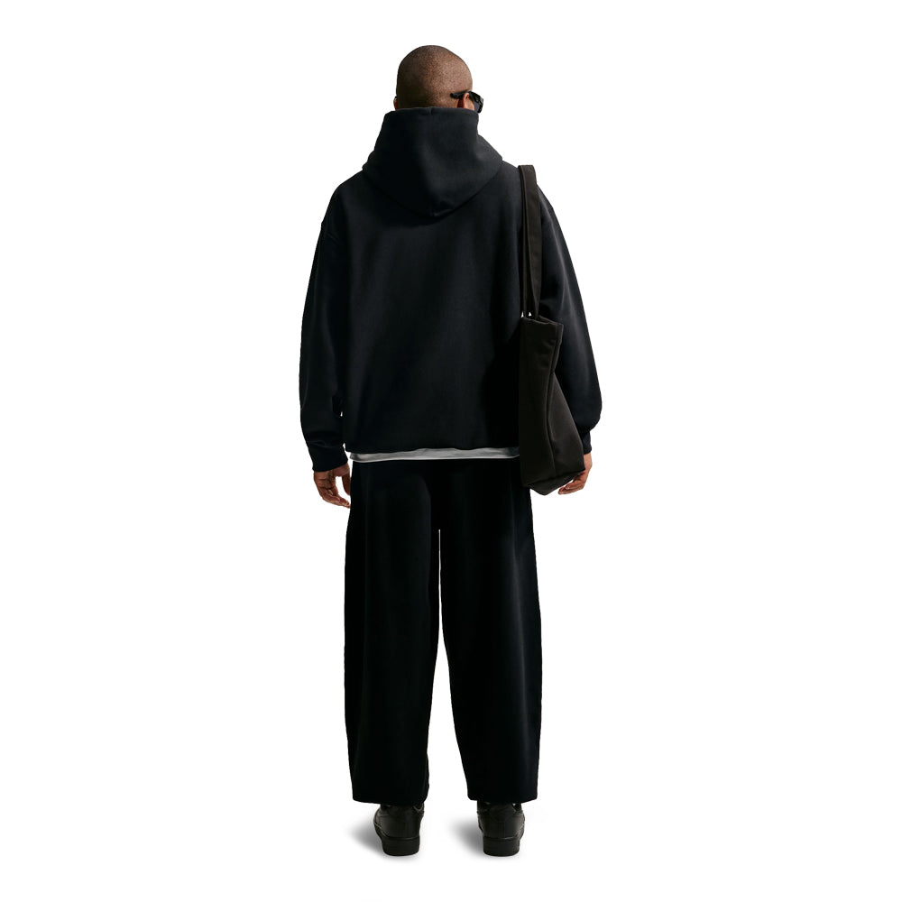 Men's Nike Solo Swoosh Life Fleece Pullover Hoodie - Black/Black/White