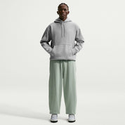 Men's Nike Solo Swoosh Pullover Hoodie - Dark Grey Heather/Light Smoke Grey/White