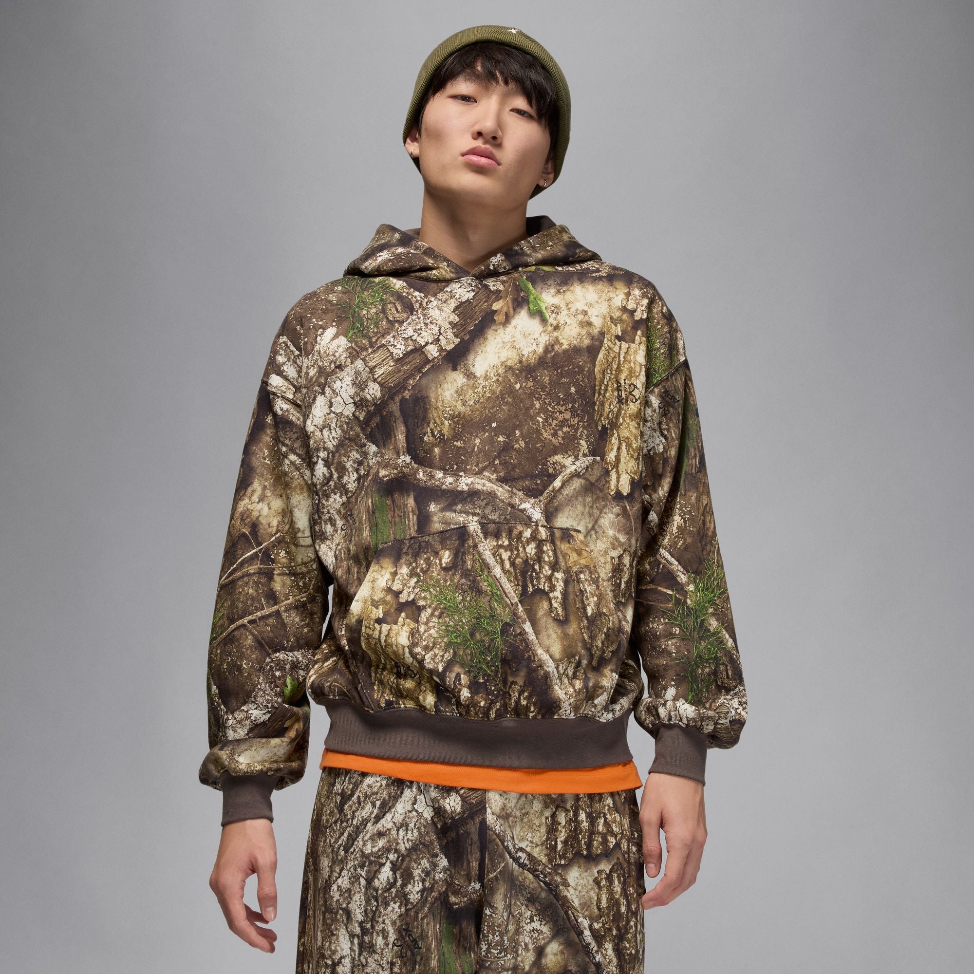 Men's Jordan Brooklyn Fleece Realtree Pullover Hoodie - Medium Olive/Sail