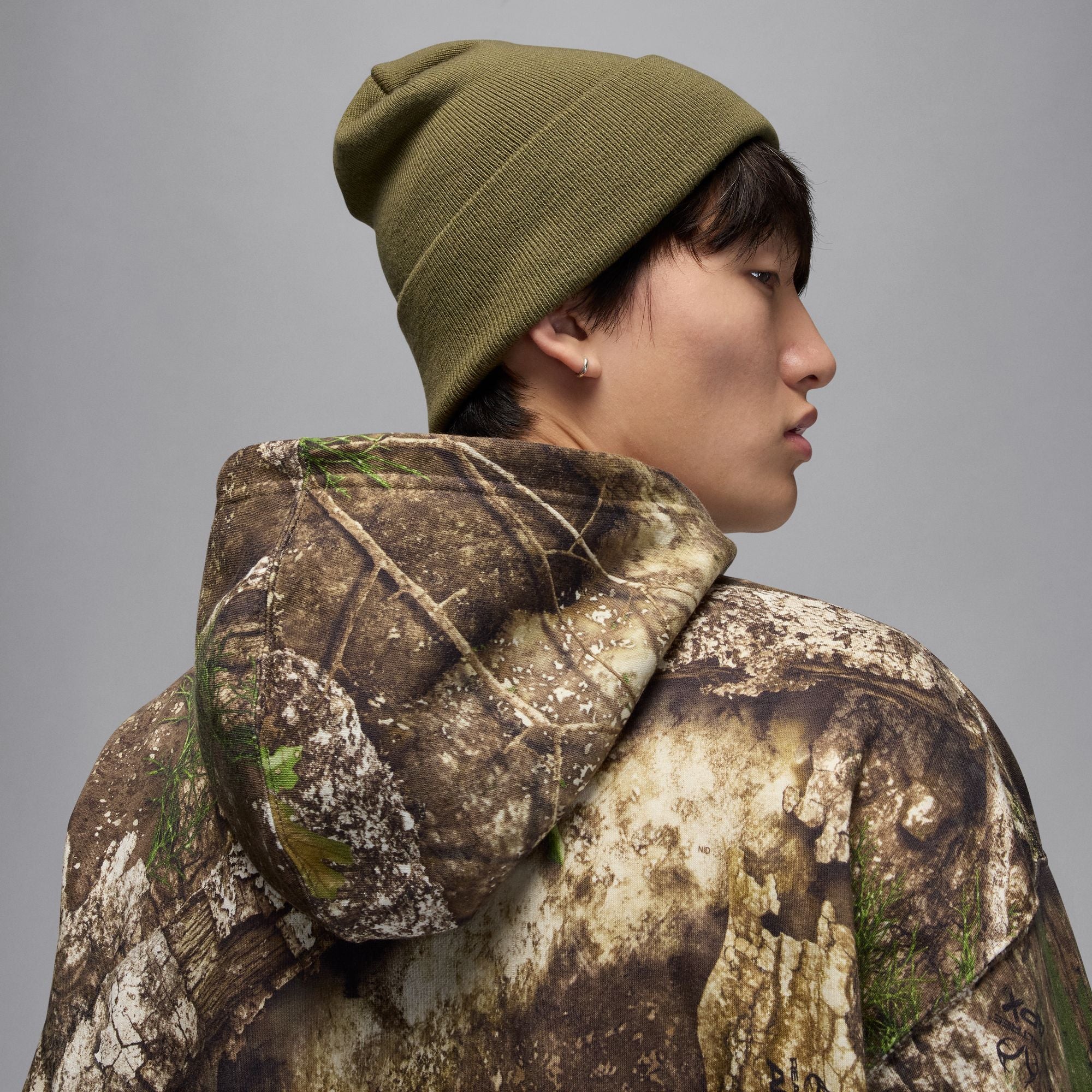 Men's Jordan Brooklyn Fleece Realtree Pullover Hoodie - Medium Olive/Sail