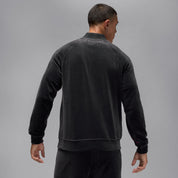 Men's Jordan Brooklyn Velour Track Jacket - Black/Gym Red