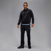 Men's Jordan Brooklyn Velour Track Jacket - Black/Blue Chill