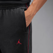 Men's Jordan Brooklyn Velour Track Pants - Black/Gym Red