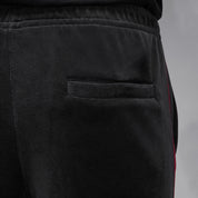 Men's Jordan Brooklyn Velour Track Pants - Black/Gym Red