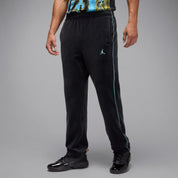 Men's Jordan Brooklyn Velour Track Pants - Black/Blue Chill