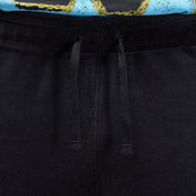 Men's Jordan Brooklyn Velour Track Pants - Black/Blue Chill
