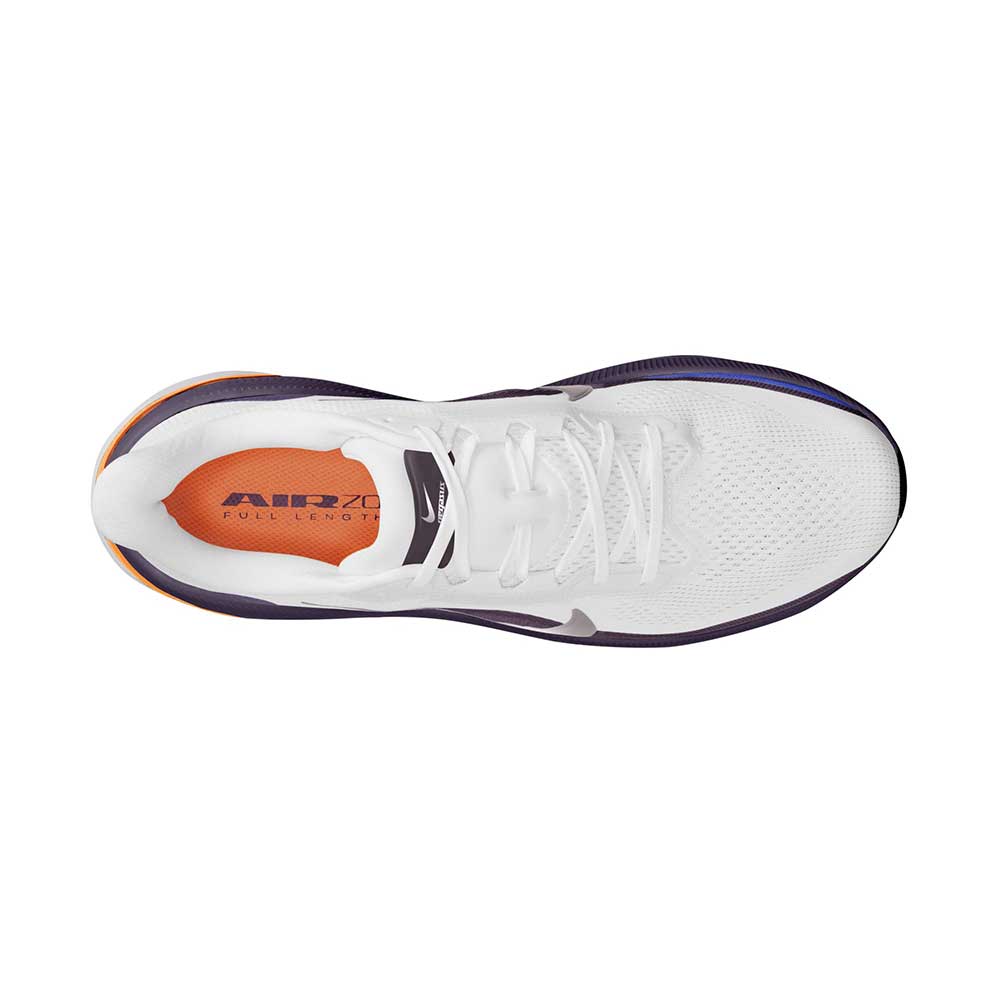 Men's Pegasus 42 Running Shoe - White/Metallic Silver/Lapis/Total Orange - Regular (D)