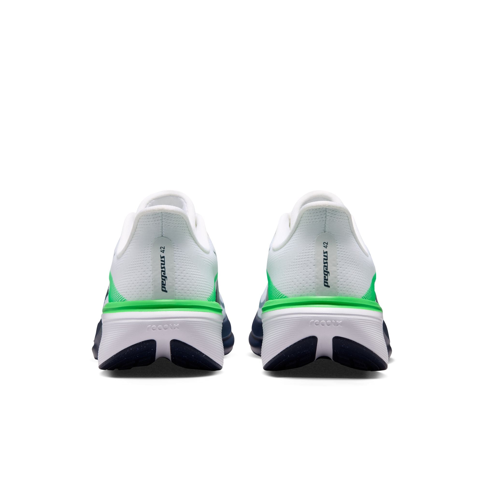 Men's Pegasus 42 (107 - White/Midnight Navy-Green Spark)