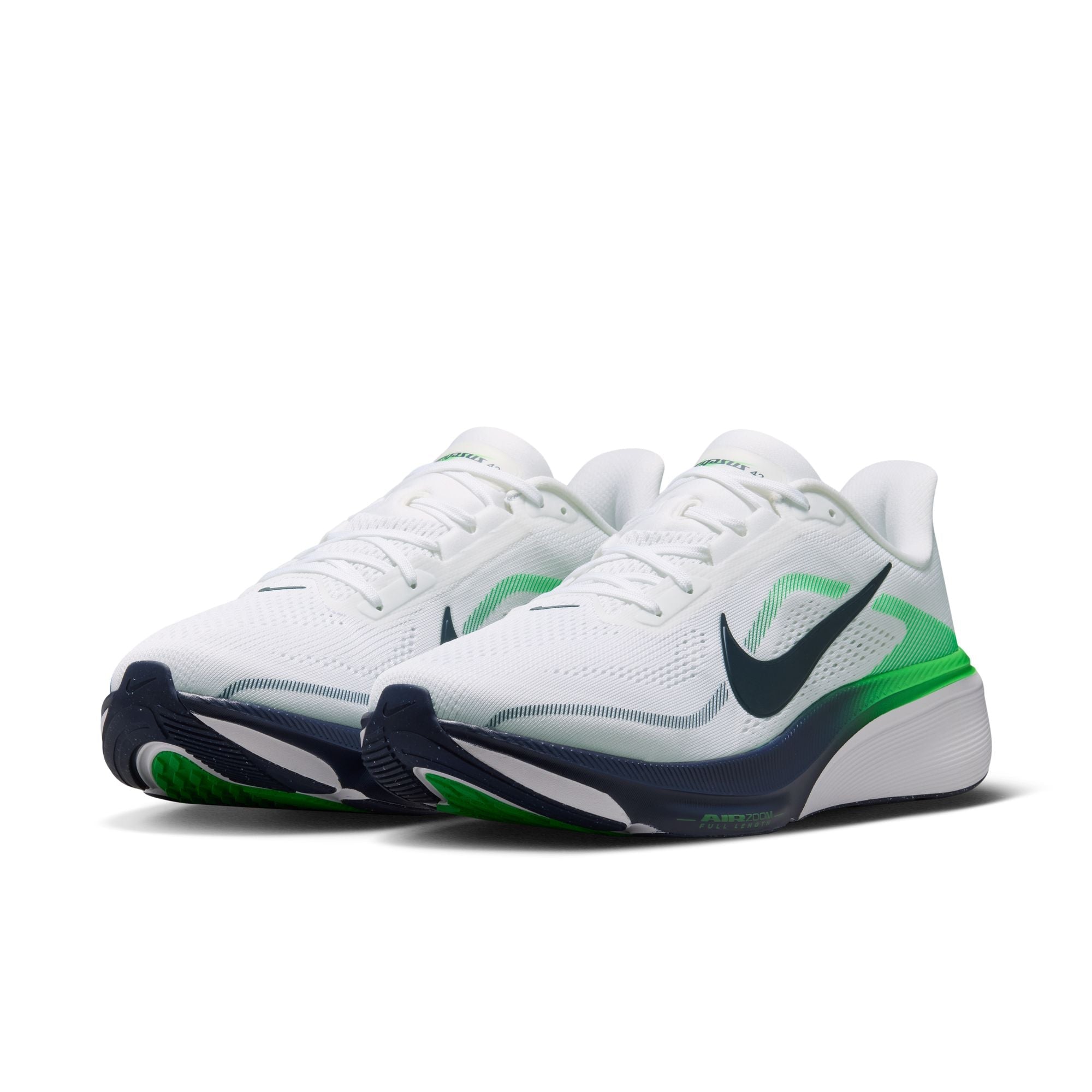 Men's Pegasus 42 (107 - White/Midnight Navy-Green Spark)