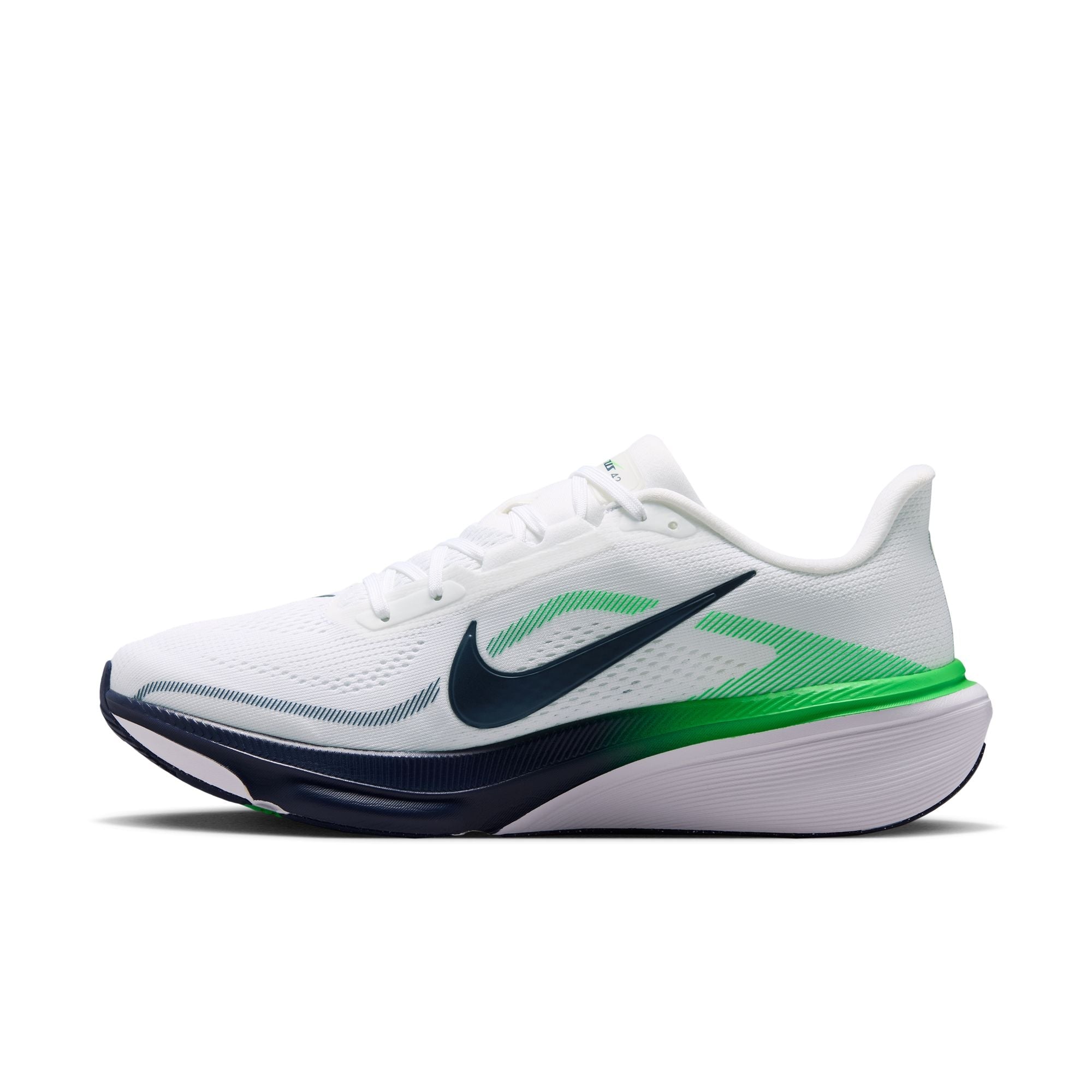 Men's Pegasus 42 (107 - White/Midnight Navy-Green Spark)