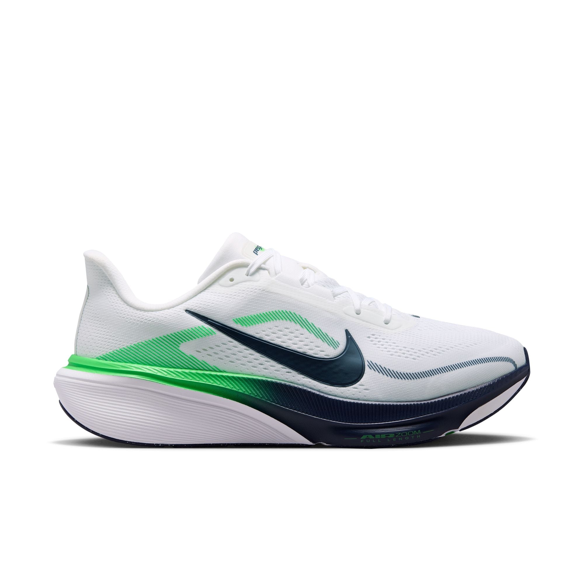 Men's Pegasus 42 (107 - White/Midnight Navy-Green Spark)