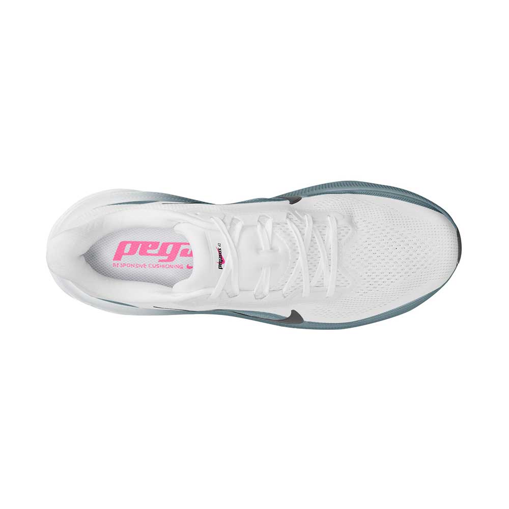Men's Pegasus 42 Running Shoe - White/Black/Mineral Slate/Hyper Pink - Regular (D)
