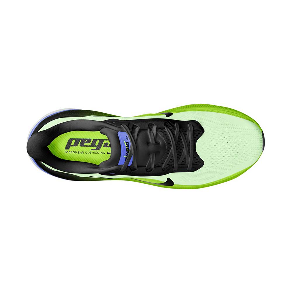 Men's Pegasus 42 Running Shoe - Volt Tint/Black Spruce/Sapphire - Regular (D)