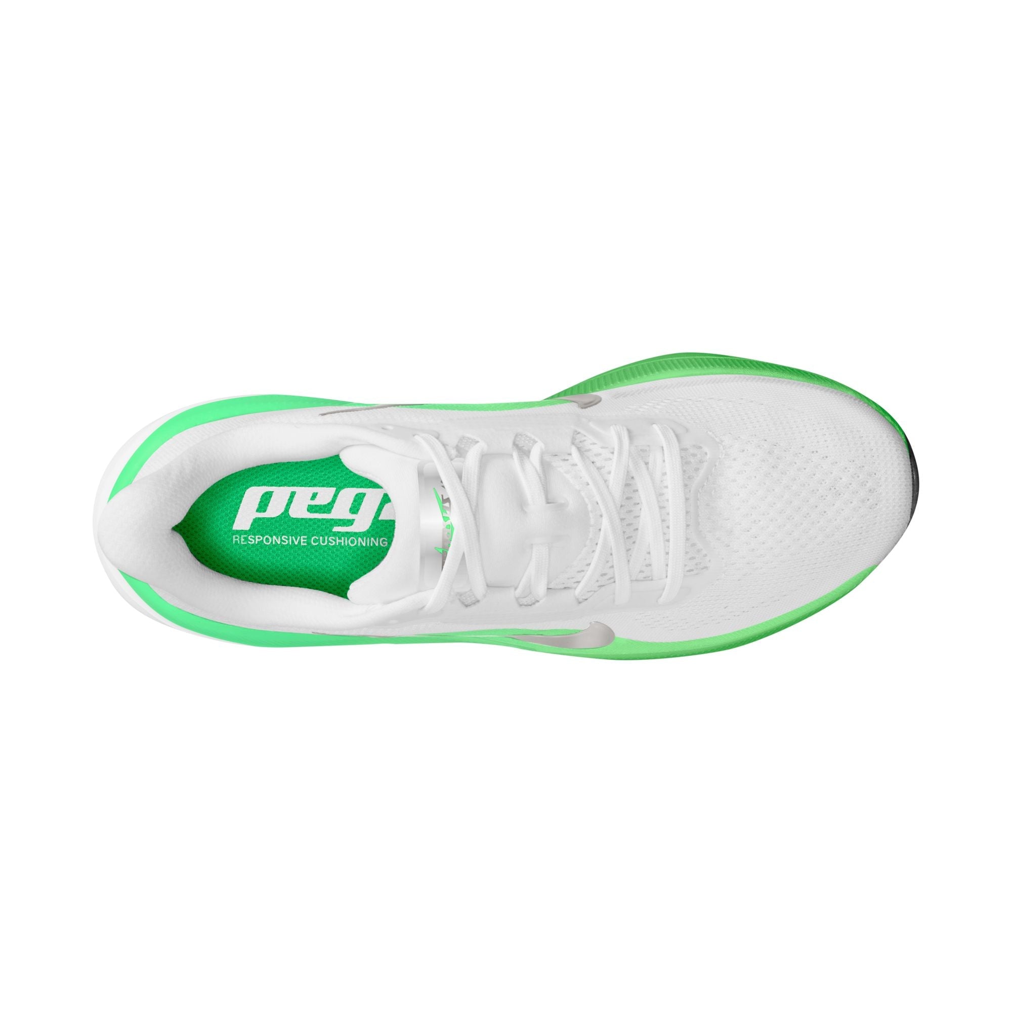 Women's Pegasus 42 (101 - White/Metallic Silver-Green Strike)