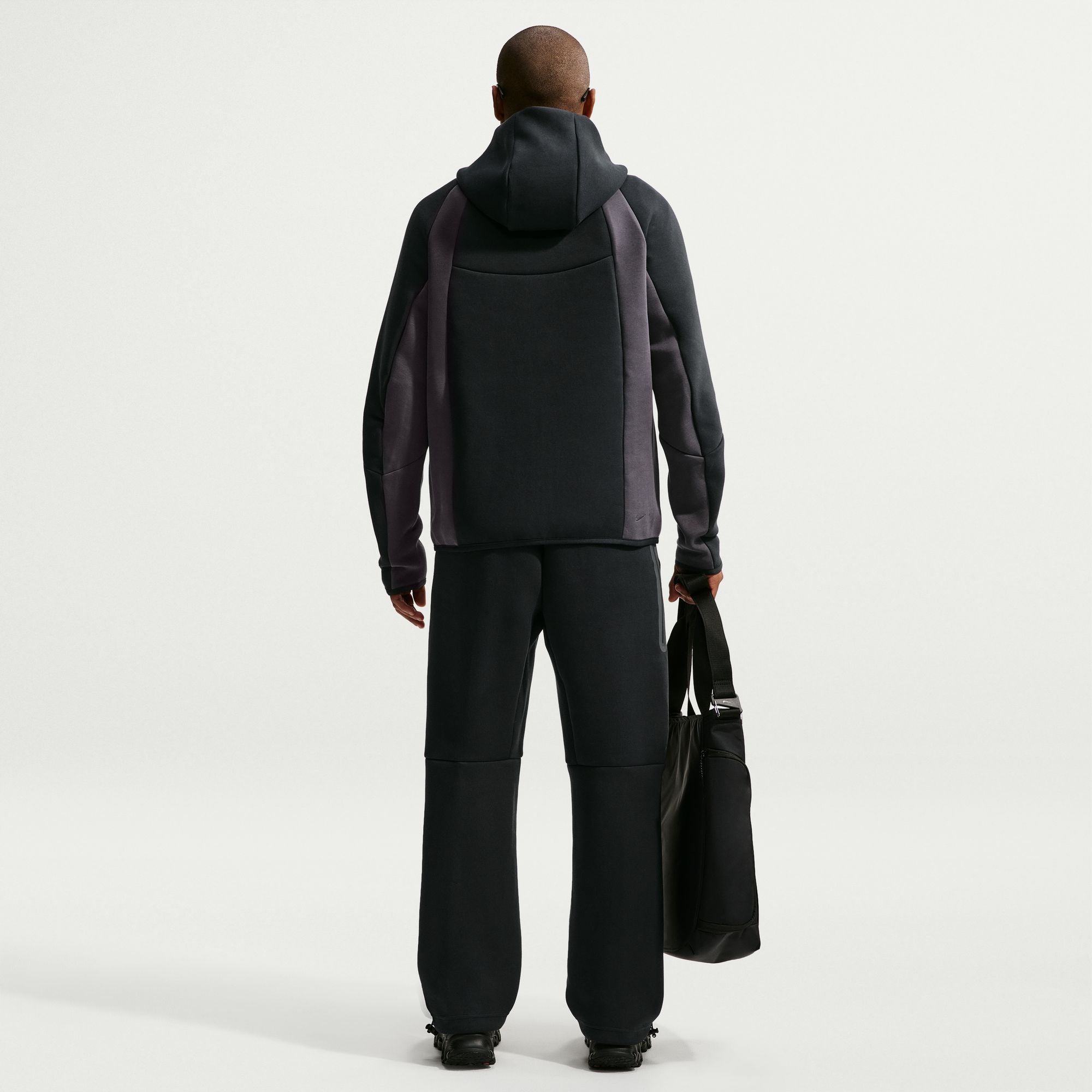 Men's Nike Tech Color-Block Full-Zip Fleece Windrunner Jacket - Black/Anthracite/Black