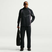 Men's Nike Tech Color-Block Full-Zip Fleece Windrunner Jacket - Black/Anthracite/Black